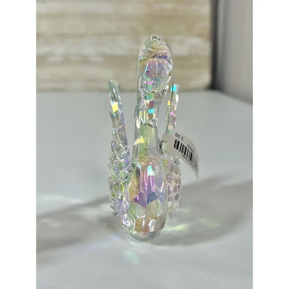 Acrylic Rainbow Iridescent Swan Birds Christmas Tree Decoration Gisela Graham